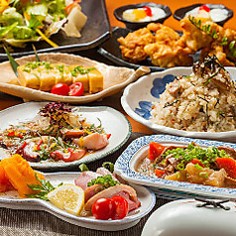 【定番コース】2時間飲み放題＋鳥と魚のコラボ料理8品『鳥海コース』5,480円⇒3,980円
