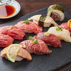 【肉寿司食べ放題】3時間飲み放題付「国産和牛とろける肉寿司食べ放題コース」【全8品/2980円】